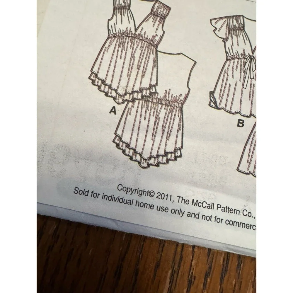McCalls 6469 Blouse Tops Shirts Ruffles Misses Easy Sewing Pattern Sizes XS-S-M